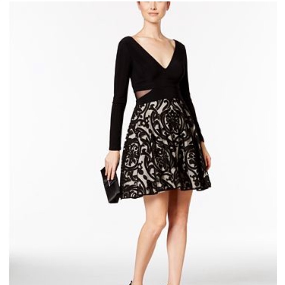 NWOT X by Xscape Double v-neck fit and flare dress